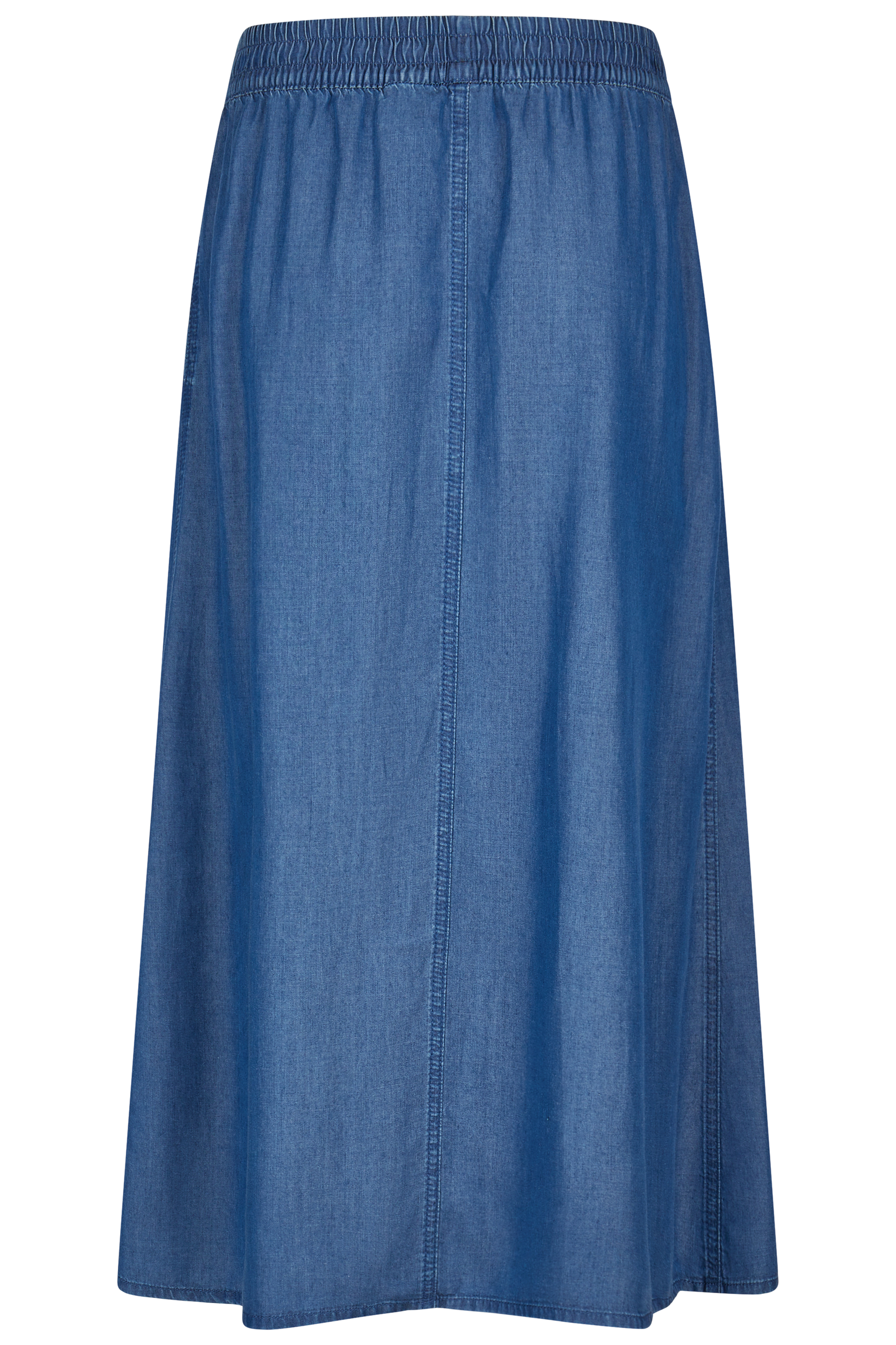 ЮБКА LEBEK миди из легкого денима с расклешенным силуэтом и эластичным поясом